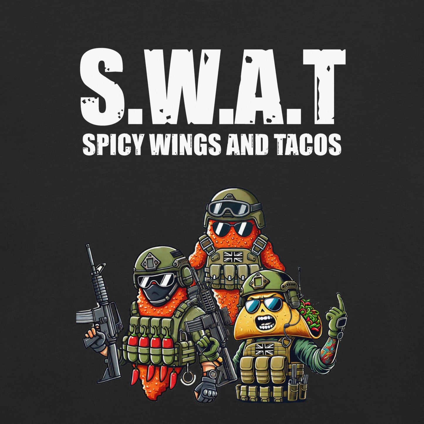 Spicy Wings And Tacos Heavyweight T-Shirt